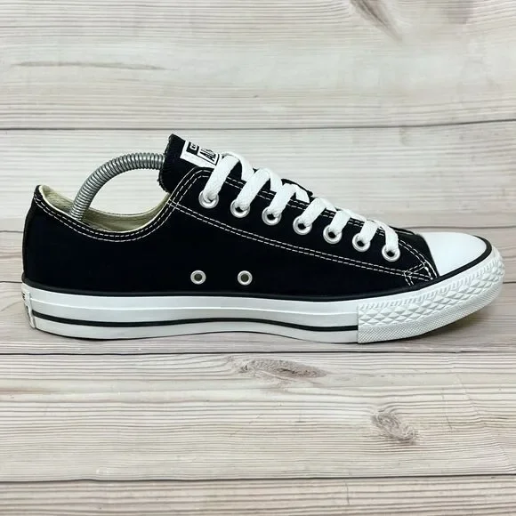 CONVERSE Chuck Taylor All Star Low Black Canvas Sneaker Shoe Men 9/Women 11 MINT - Picture 12 of 14